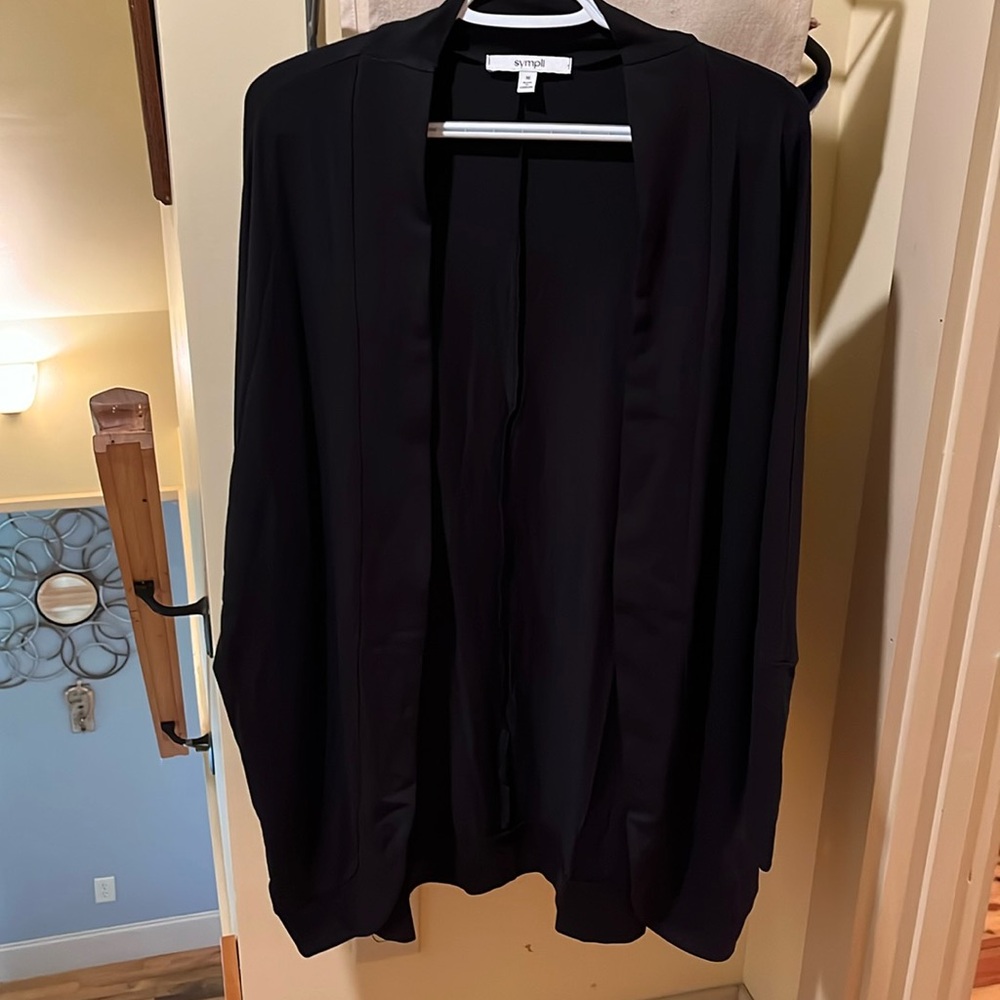 Sympli Bamboo Cocoon Cardigan size Med Bkack NWT
